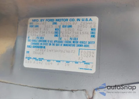 1987 Ford F150 from USA, damaged, VIN 1FTEF14Y5HPB29672